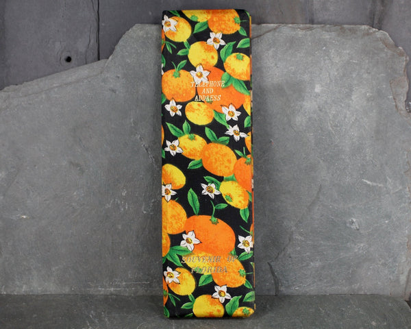 1960s Florida Souvenir Address Book | Florida Oranges Tall Address Book | Mid-Century Address Book | Florida Souvenir