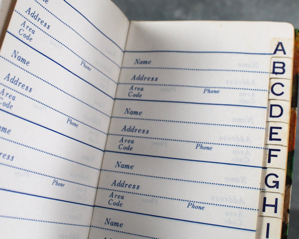 1960s Florida Souvenir Address Book | Florida Oranges Tall Address Book | Mid-Century Address Book | Florida Souvenir