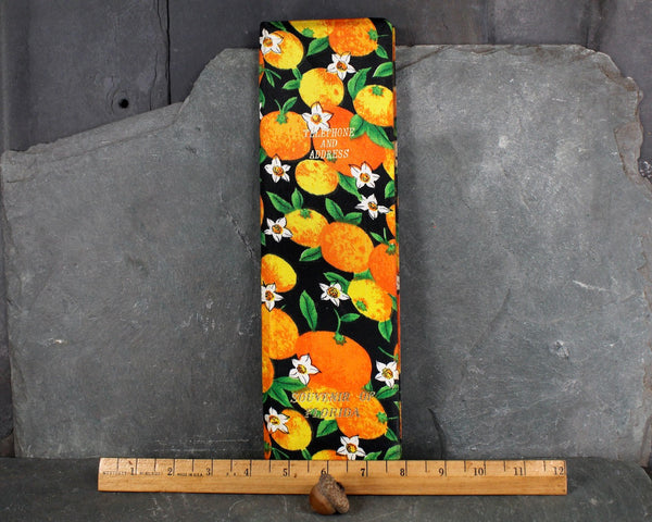 1960s Florida Souvenir Address Book | Florida Oranges Tall Address Book | Mid-Century Address Book | Florida Souvenir