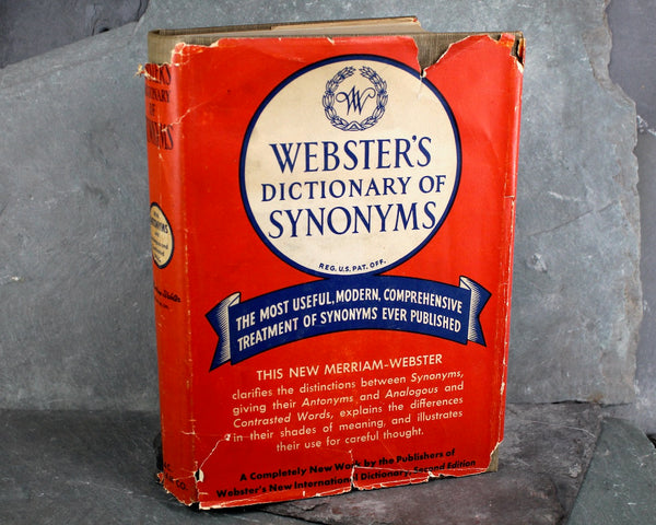 Webster's Dictionary of Synonyms FIRST EDITION by Webster's Dictionary, 1942 - Webster's First Thesaurus