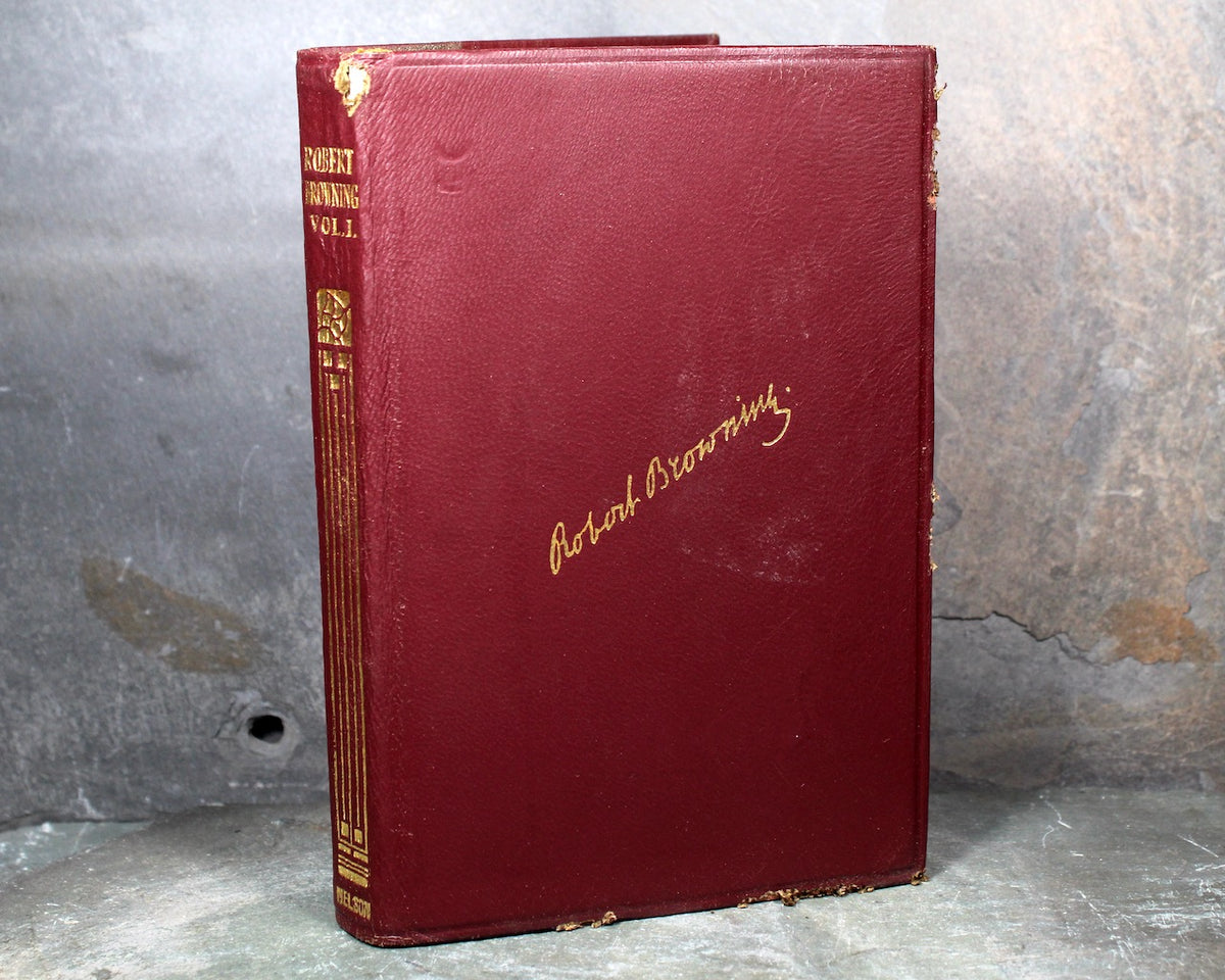 1919 outlet Browning's Poetical Works Leatherbound