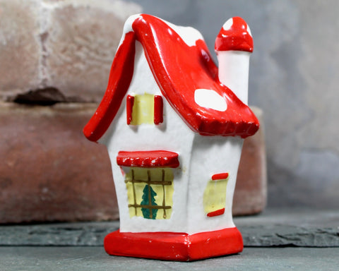Adorable Christmas Cottage Ceramic Salt Shaker | Vintage Christmas Salt Shaker | Vintage Christmas Cottage