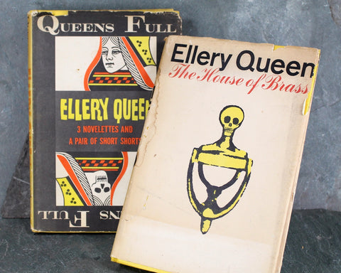 Ellery Queen Set of 2 Books | Queen's Full (1965) and The House of Brass (1968) | Classic Mystery Novels