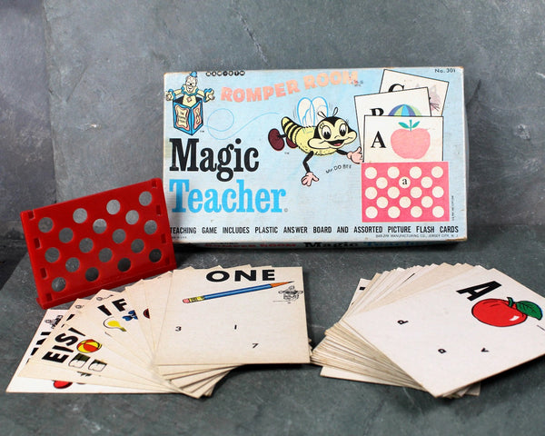 Romper Room Magic Teacher | 1970s Vintage Flash Card Set by Bar-Zip | Classic Romper Room Learning Toy