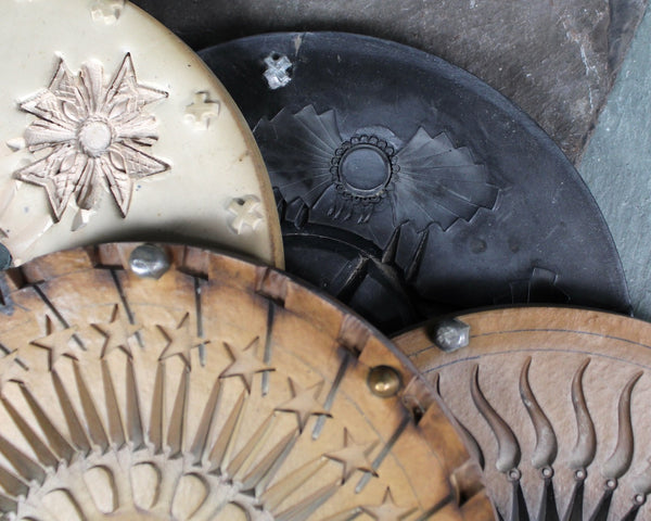 Vintage Jewelry Molds | Industrial Art | Unique Wall Art or Trivets | Rubber 9" Molds, 2 Piece Sets - YOUR CHOICE of 4 Designs