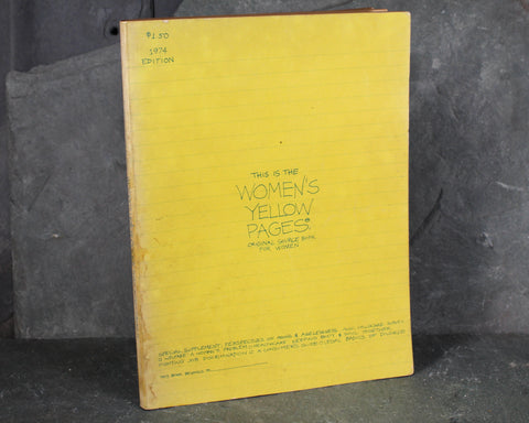 RARE! Women's Yellow Pages: Original Source Book for Women by the Boston Women's Collective, Inc., 1973 | Women's Equality Movement