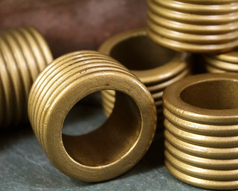Set of 15 Gold Wooden Napkin Rings | | Vintage Napkin Rings | Gold Napkin Rings