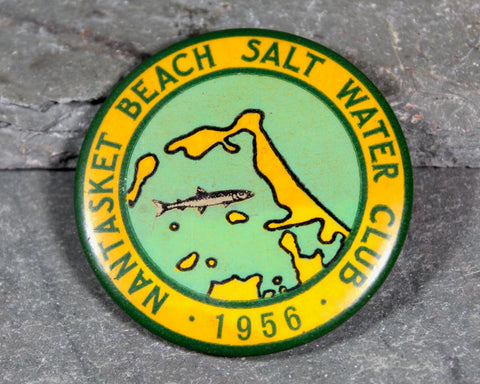 Vintage Nantasket Beach Salt Water Club 1956 Pin | HULL, Massachusetts