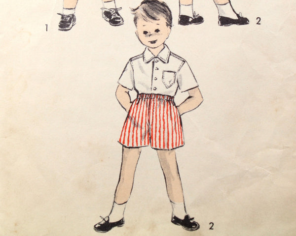 1950s Advance #6319 Toddler Boys Pattern | Size 1/Breast 20" | COMPLETE Cut Pattern in Original Envelope