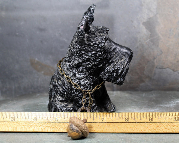 Scottish Terrier Coin Bank | Cast Metal Piggy Bank with Key | Scottie Dog Lover Piggy Bank | Antique Terrier Bank