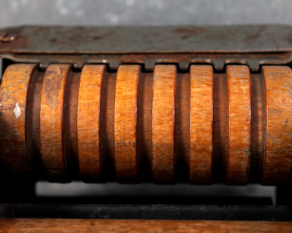 Antique Gummed Tape Dispenser | Mutual Products Co | Worcester Mass | Antique Wood and Metal Tool