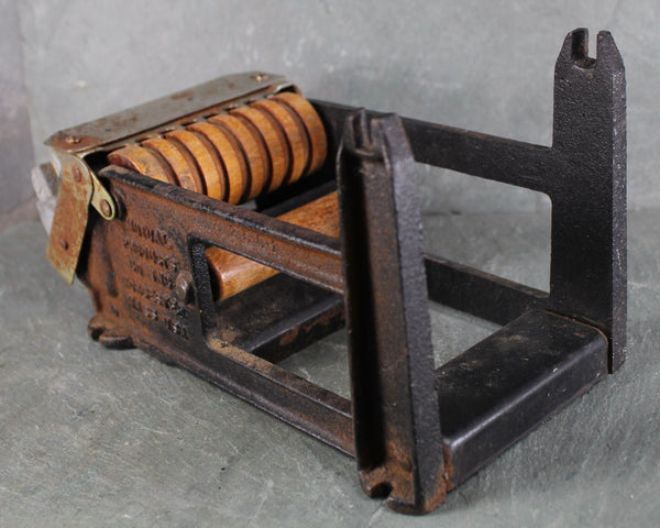 Antique Gummed Tape Dispenser | Mutual Products Co | Worcester Mass | Antique Wood and Metal Tool