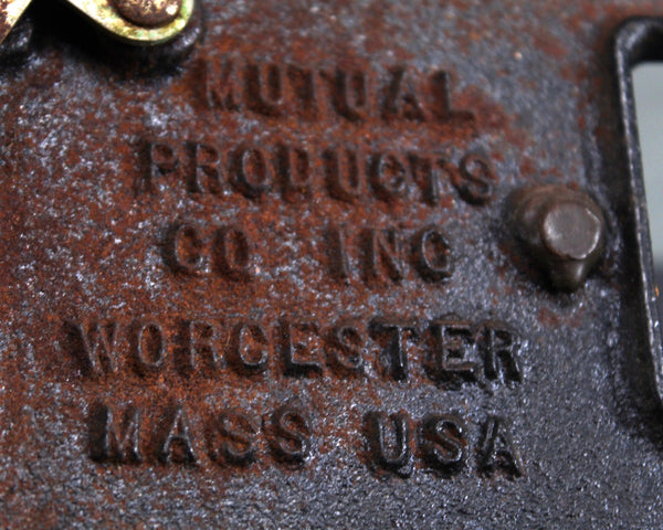 Antique Gummed Tape Dispenser | Mutual Products Co | Worcester Mass | Antique Wood and Metal Tool