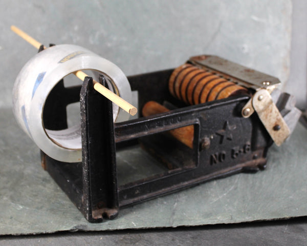 Antique Gummed Tape Dispenser | Mutual Products Co | Worcester Mass | Antique Wood and Metal Tool