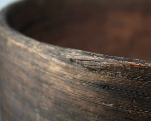 Antique Wooden Round Box | Hand Crafted Wooden Box | Hat Box Style Round Box | 11" Diameter