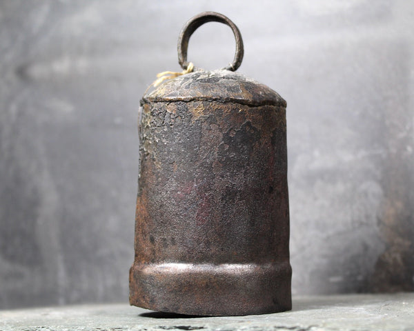 Antique Handcrafted Goat Bell | Rustic Folded and Riveted Animal Bell | Rustic Farm Bell from Persia