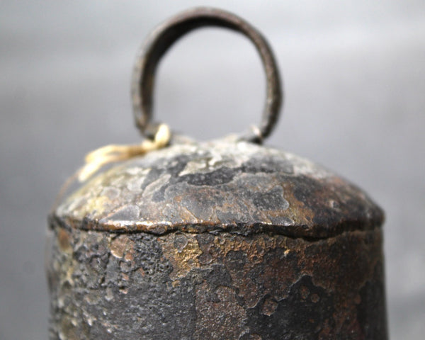 Antique Handcrafted Goat Bell | Rustic Folded and Riveted Animal Bell | Rustic Farm Bell from Persia