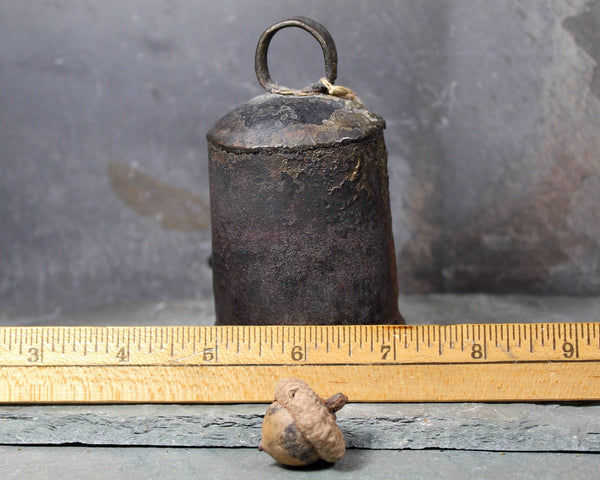 Antique Handcrafted Goat Bell | Rustic Folded and Riveted Animal Bell | Rustic Farm Bell from Persia