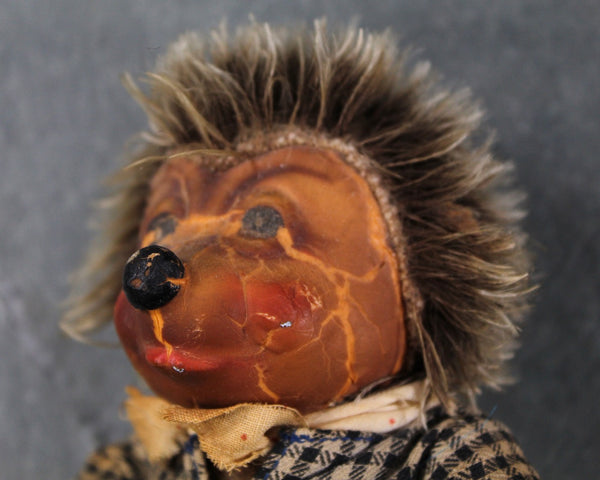 Antique Steiff Hedgehog Family Micki Doll | Antique German Hedgehog Original Doll
