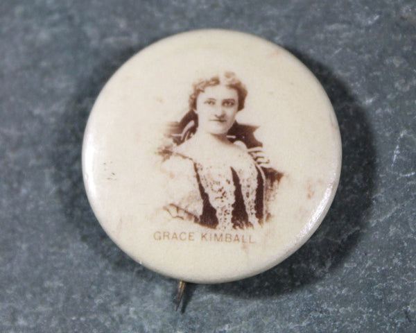 Antique Sweet Caporal Cigarette Advertising PinBack Pins | Set of 5 Pins | Actresses From Early 1900s