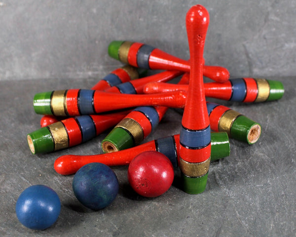 FOR TOY COLLECTORS! Antique Table Top Bowling Set | Made in Czechoslovakia | Wooden BowlingSet