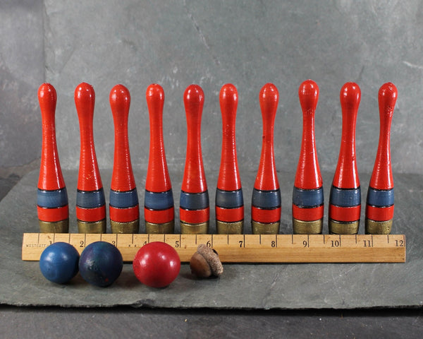 FOR TOY COLLECTORS! Antique Table Top Bowling Set | Made in Czechoslovakia | Wooden BowlingSet