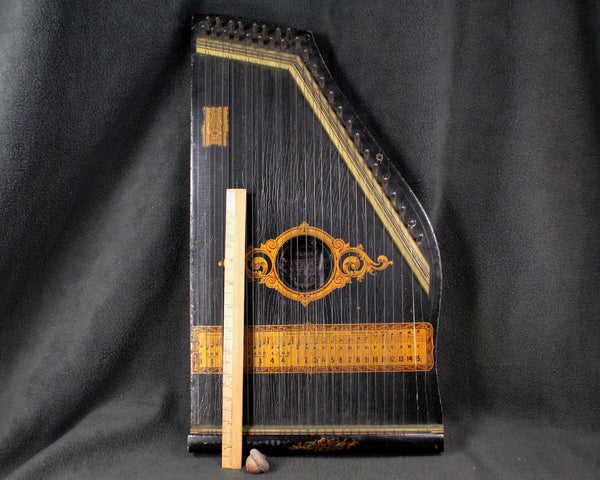Antique Zither | Play by Numbers Class Instruments Zither | Antique Instrument with Gold Leaf