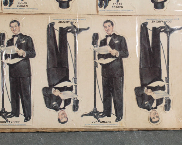 Charlie McCarthy's Radio Party Game | Chase and Sanborn Game | Classic Radio Series Game | Uncut Game Pieces
