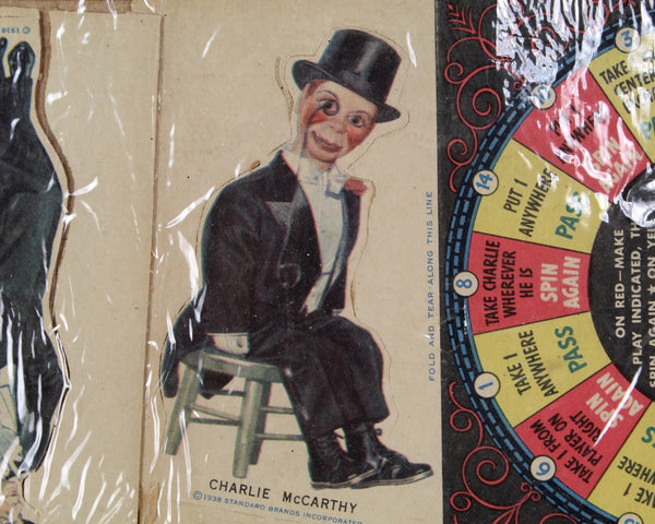 Charlie McCarthy's Radio Party Game | Chase and Sanborn Game | Classic Radio Series Game | Uncut Game Pieces
