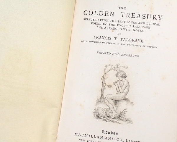 The Golden Treasure of Songs & Lyrics by Francis T. Palgrave | 1900 Antique Compilation of Poetry