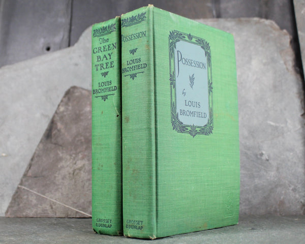 Pair of Louis Bromfield Novels | The Green Bay Tree | Possession | 1927 Antique Novels