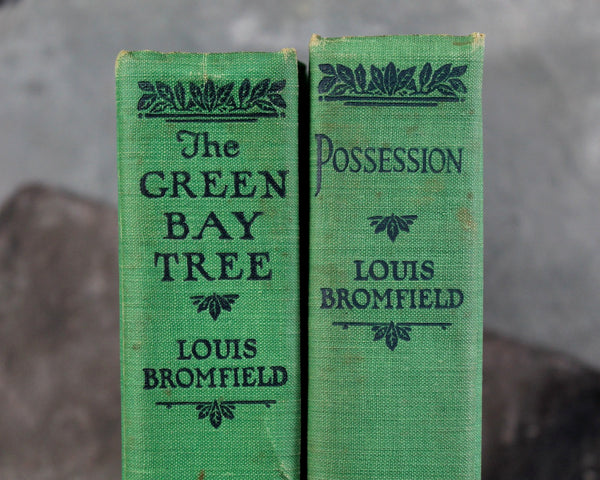 Pair of Louis Bromfield Novels | The Green Bay Tree | Possession | 1927 Antique Novels
