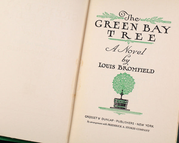 Pair of Louis Bromfield Novels | The Green Bay Tree | Possession | 1927 Antique Novels