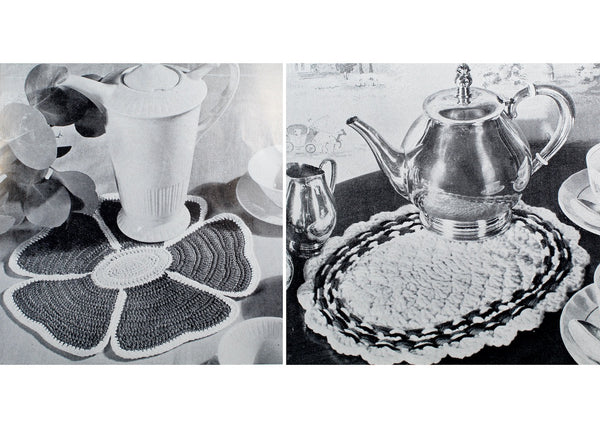 Hot Plate Mats Crochet Pattern Book, Star Book No. The 70 by the American Thread Company, 1950