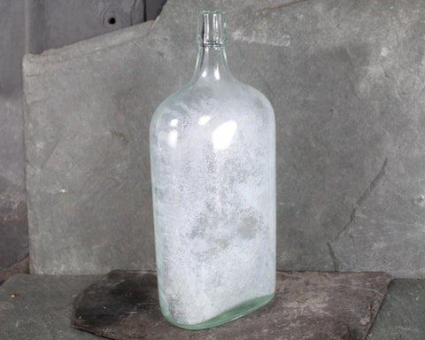 Antique Large Bottle | Pale Blue Green Bottle | Vintage Apothecary
