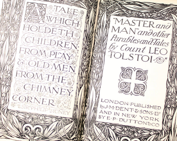 Master & Man and Other Parables and Tales by Count Leo Tolstoi, 1914 - Antique Tolstoi