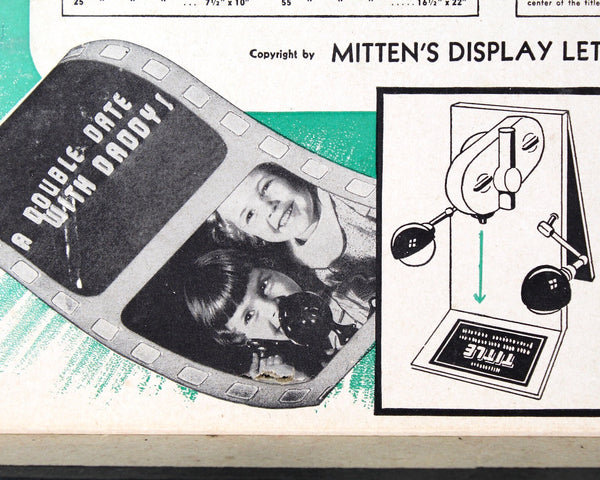 Mitten's Movie-Titlers SLT-1 | 150 Pinless Letters 3/4" | 1 Bottle oof Miitten's Stickum | For Amateur & Professional Titles