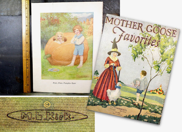 Antique Children's Picture Book Art - Your Choice of 4 Mother Goose Favorites (early 1900s) Pages - Nursery or Baby Gift- UNFRAMED