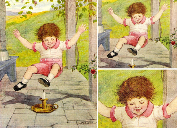 Antique Children's Picture Book Art - Your Choice of 4 Mother Goose Favorites (early 1900s) Pages - Nursery or Baby Gift- UNFRAMED