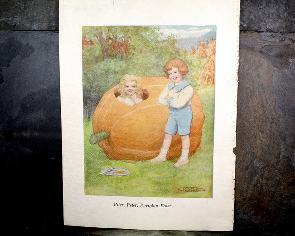 Antique Children's Picture Book Art - Your Choice of 4 Mother Goose Favorites (early 1900s) Pages - Nursery or Baby Gift- UNFRAMED