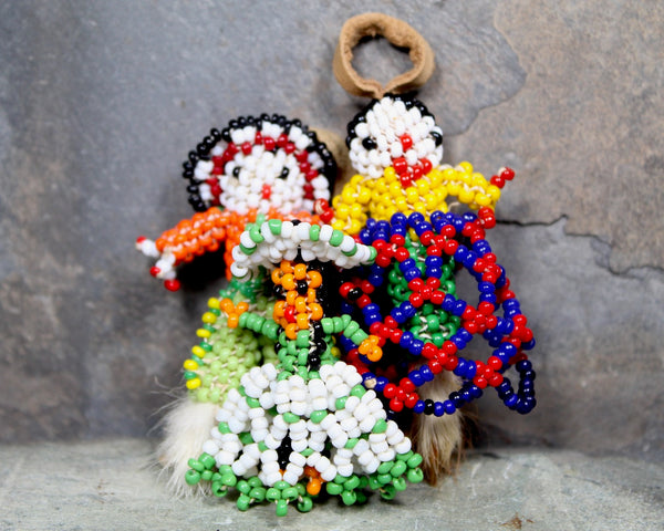 Vintage Native American Beaded Figures - Your Choice of 3 - Hand Beaded Glass Seed Bead Pendants