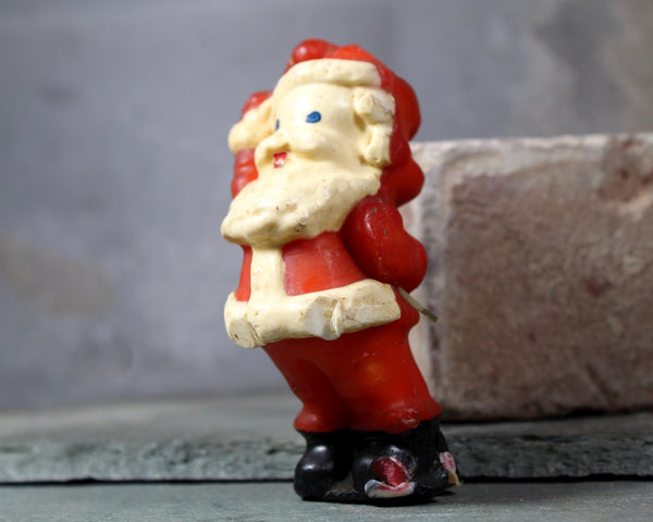 Vintage Peel Away Wax Covered Chocolate Santa - From Gurley Candle Company