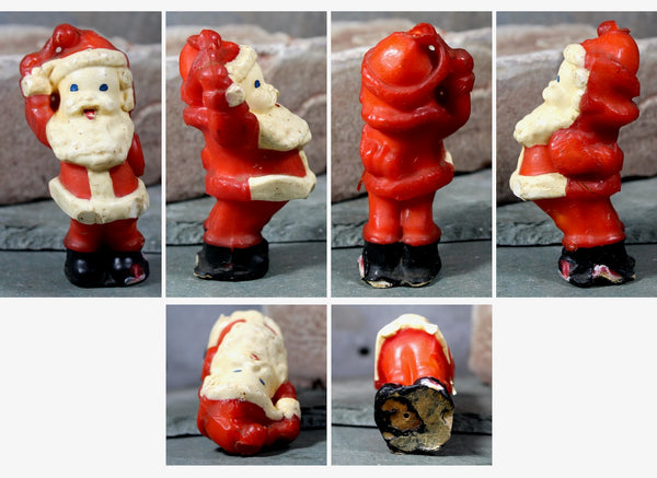 Vintage Peel Away Wax Covered Chocolate Santa - From Gurley Candle Company