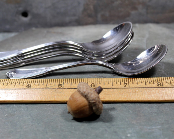 Set of 5 Reed & Barton Silver Plate Preserve Spoons - Commonwealth Pattern