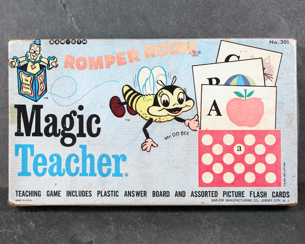Romper Room Magic Teacher | 1970s Vintage Flash Card Set by Bar-Zip | Classic Romper Room Learning Toy