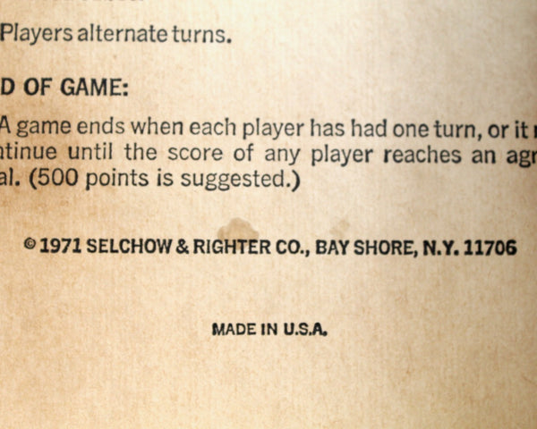 Scrabble Brand Sentence Cube Game | 1971 Selchow & Righter Company | Classic Word Game