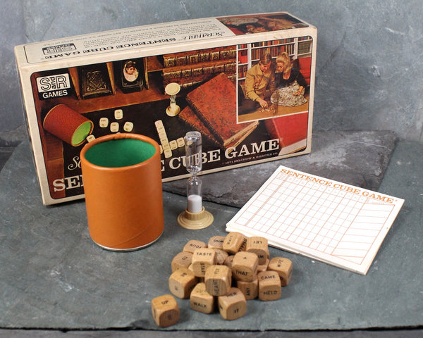 Scrabble Brand Sentence Cube Game | 1971 Selchow & Righter Company | Classic Word Game