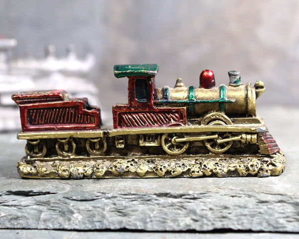 Vintage Die Cast Trains - Cast Lead Steam Engines - Set of 2 Vintage Train Toys