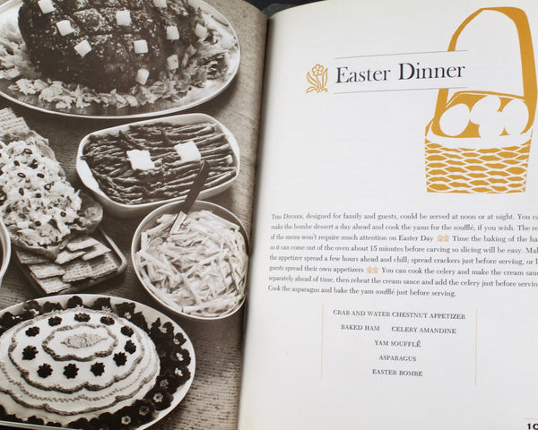 The Dinner Party Cook Book by the Sunset Magazine Editorial Staff | 1962 Vintage Cookbook | Mid-Century Party Planning Cookbook