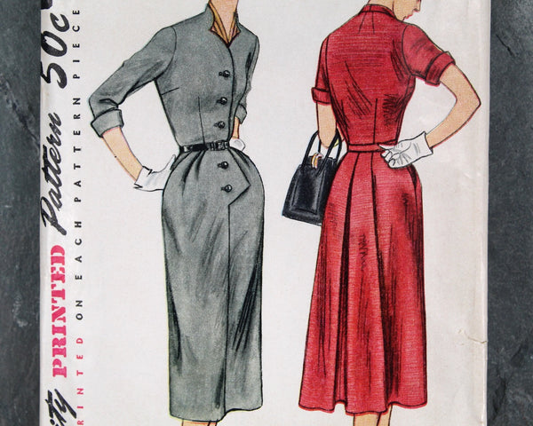 1952 Simplicity #4141 Dress Pattern | Size 14/Bust 32" | COMPLETE Cut Pattern in Original Envelope
